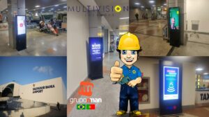 ALUGUEL E VENDA Totem Touch Screen 42″ – Locação de Video Wall – Totem Aeroporto Internacional de Salvador - Dep. Luís Eduardo Magalhães