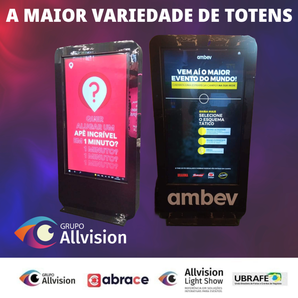 Aluguel Totens Interativos SP - Locação para eventos-ALUGUEL DE PAINEL DE LED E TVS 